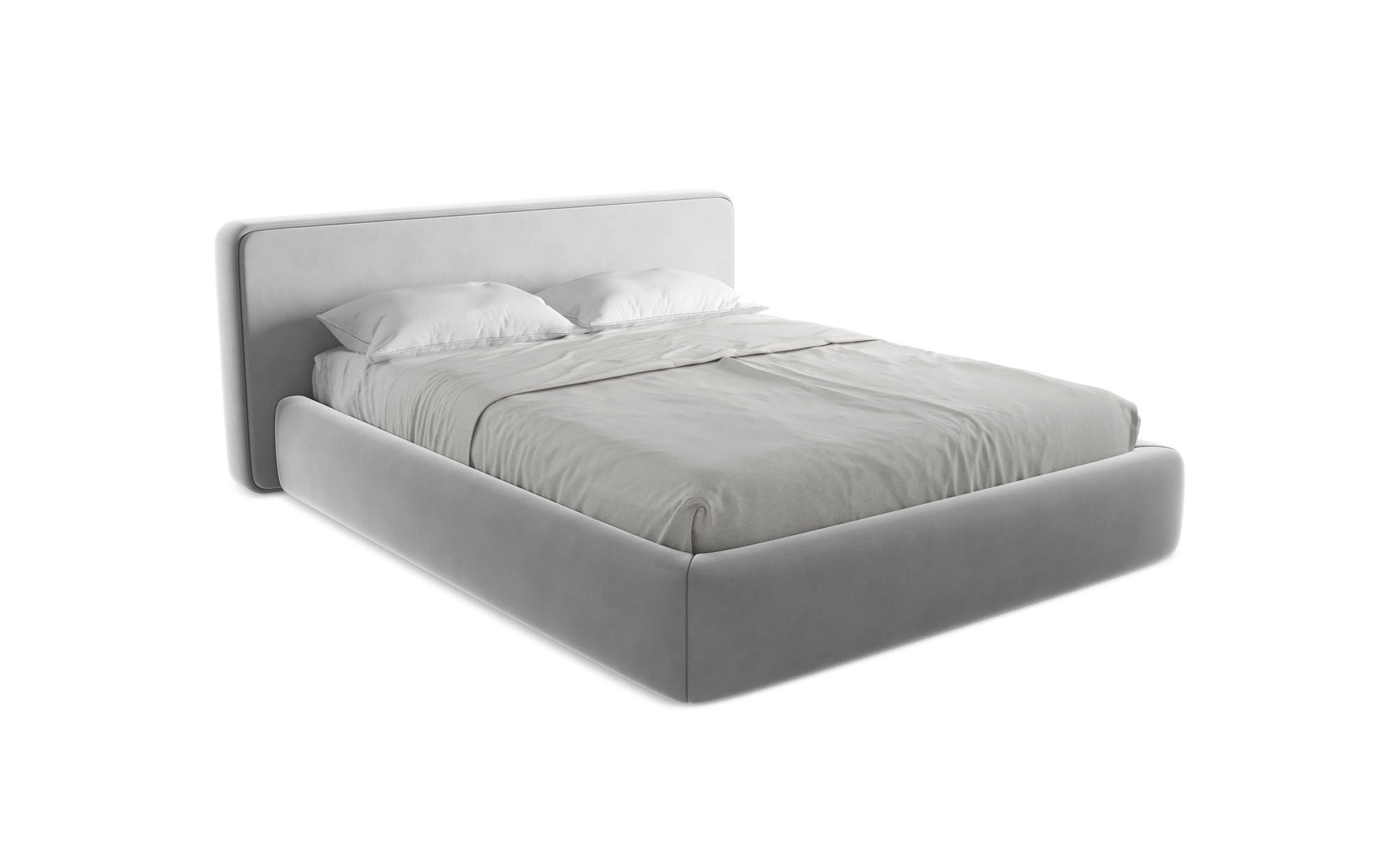 POLSTERBETT mit Bettkasten und Lattenrost 200x225 Grau - Schwarz/Grau, Kunststoff/Textil (160/200cm) - Makamii