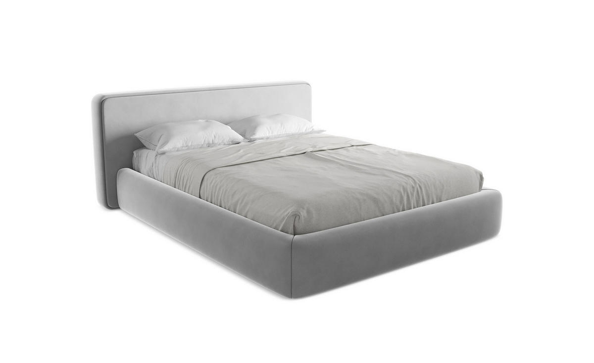 POLSTERBETT mit Bettkasten und Lattenrost 200x225 Grau - Schwarz/Grau, Kunststoff/Textil (160/200cm) - Makamii