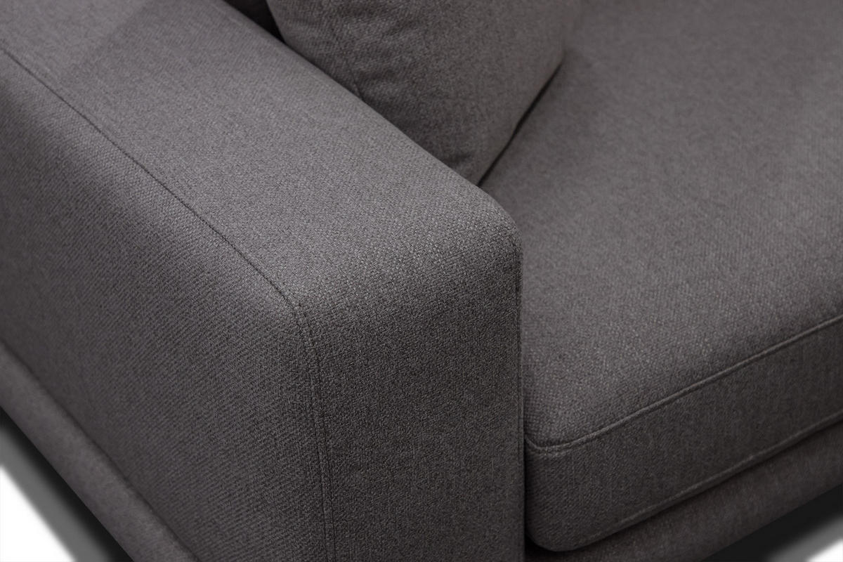 SOFA MEDIOLANE 3-Sitzer, graphitfarben - Graphitfarben, Holzwerkstoff/Textil (233/87/96cm) - Courtois Laville