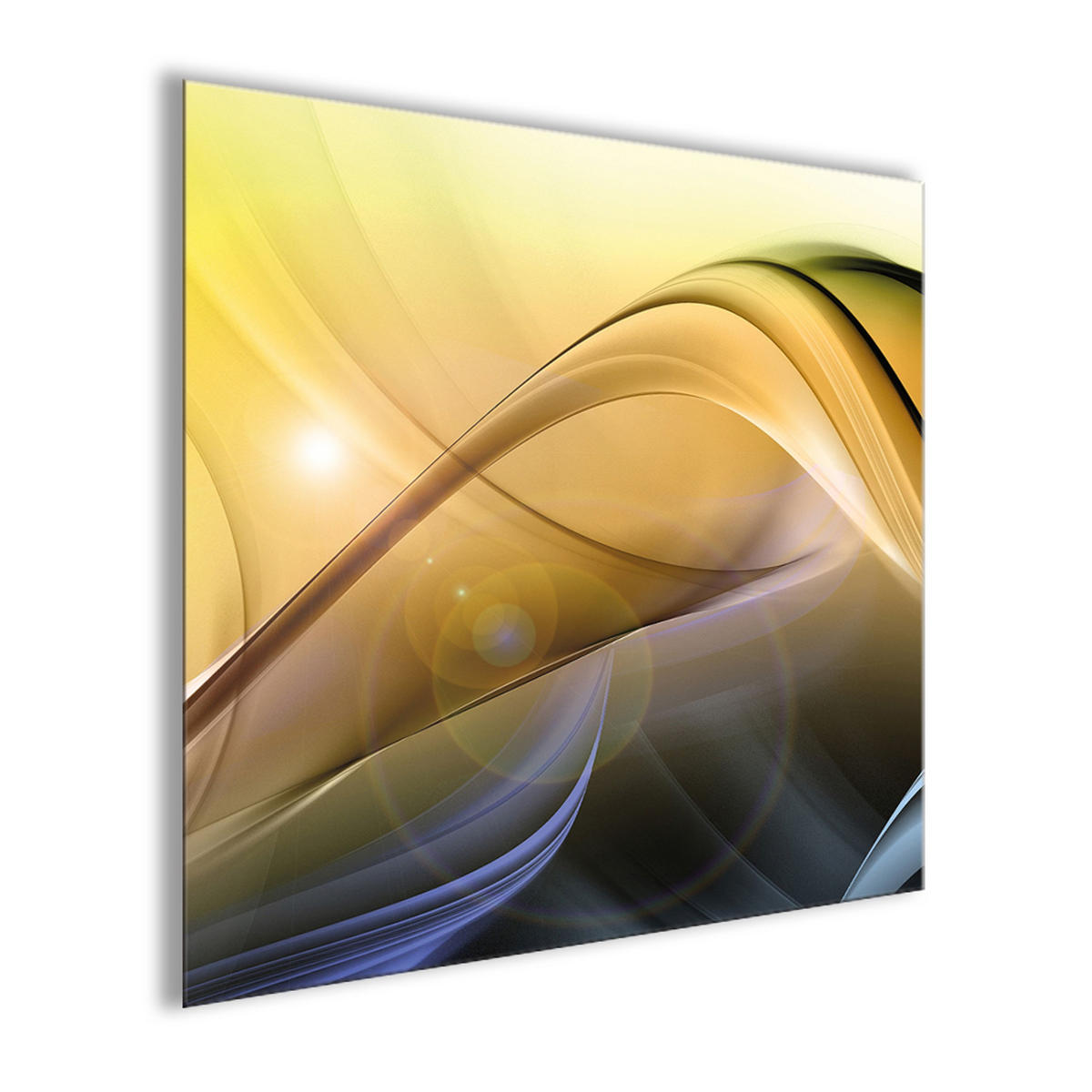 GLASBILD 30×30 cm abstrakt - Gelb, Glas (30/30cm) - artissimo