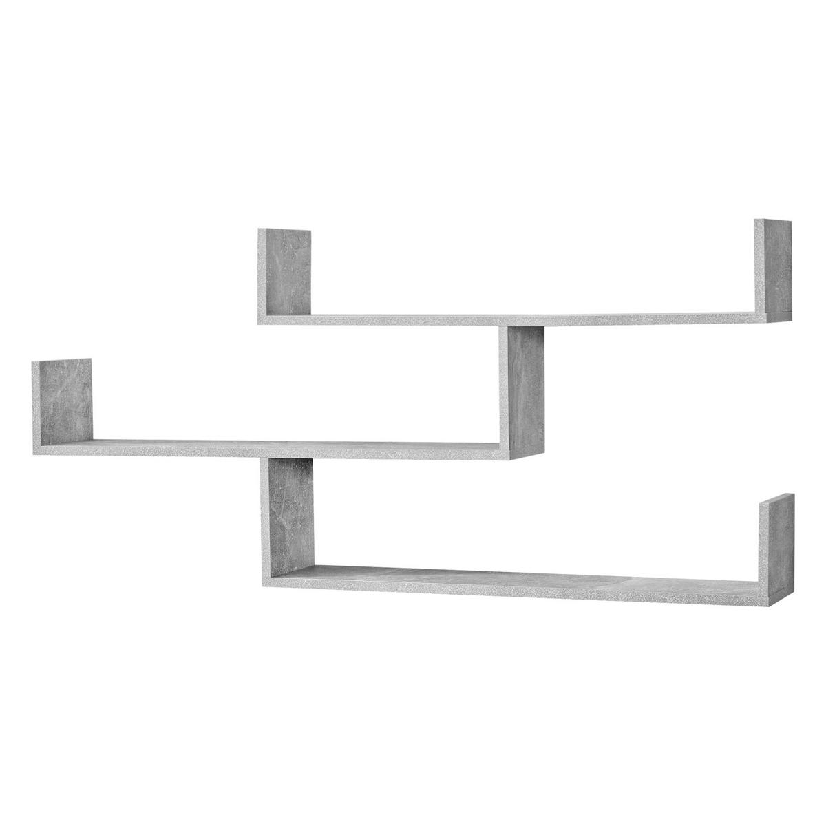 WANDREGAL Grimstad - Grau, Holzwerkstoff (119/55/18cm) - [en.casa]