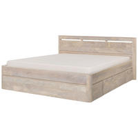 BETT mit Schublade Massivholz Mango 180 x 200 x 90 weiß TORONTO #354 - Weiß, Holz (180/200cm) - Massivmoebel24