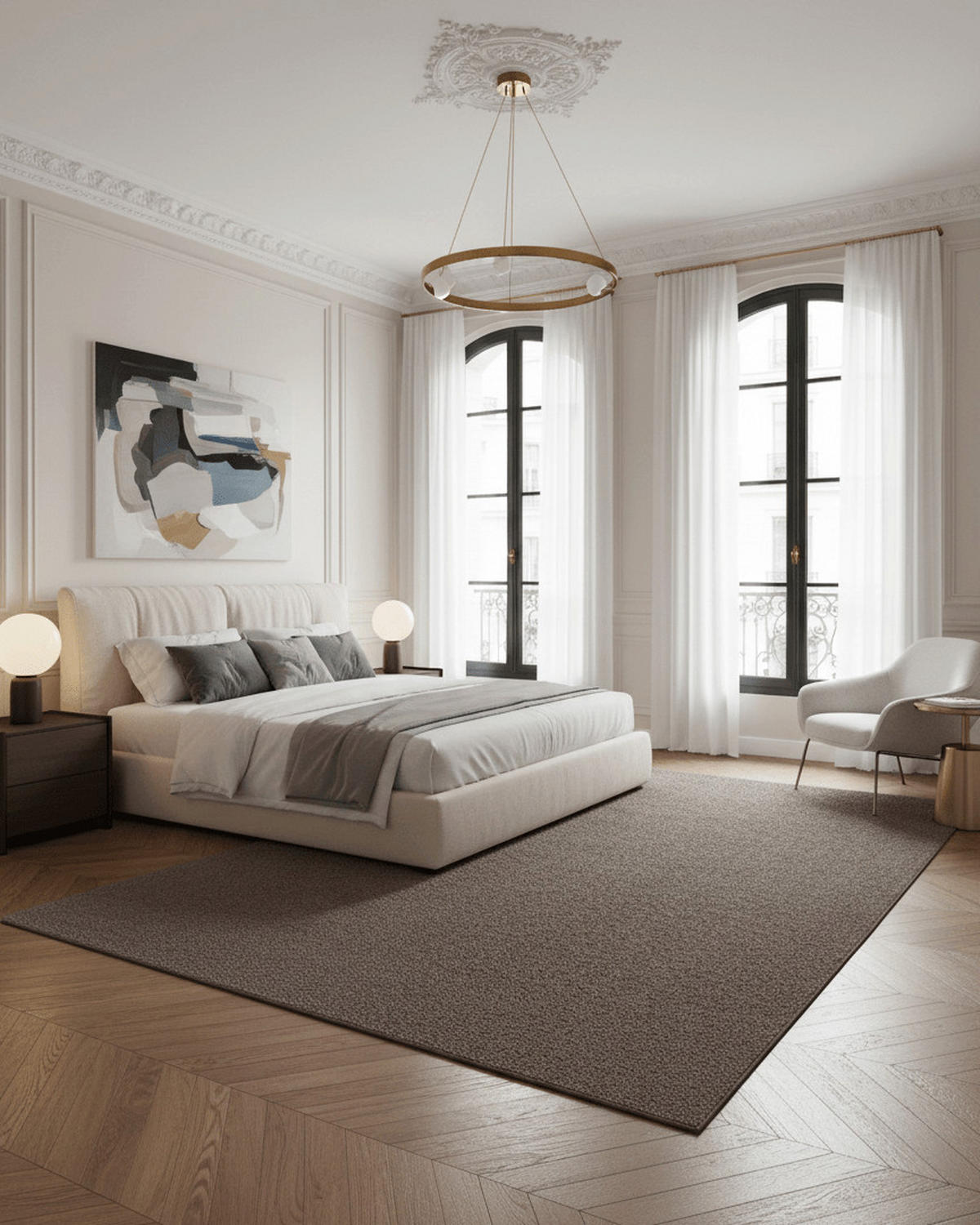 TEPPICH, Zeitgenössischer im Lammfell-Look bruin - Braun, Textil (160/230cm) - AFK Living
