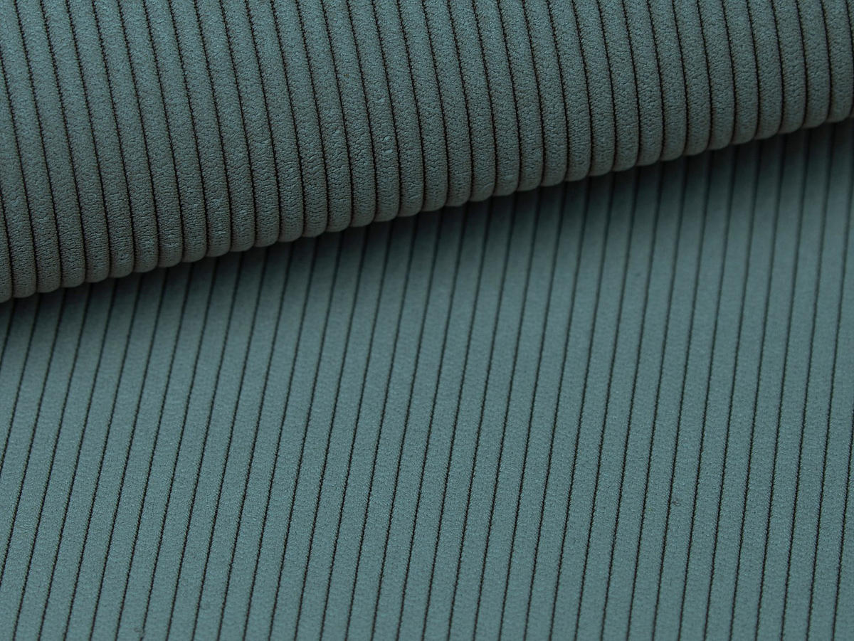 SITZHOCKER - 1 Person - Samt, Stoff - Blaugrün - TEODORA - Grün, Textil (70/43/70cm) - Vente-Unique