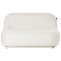 2-SITZER-SOFA Stoff Cremeweiß Lovberg - Creme, Textil (138/74/80cm) - Beliani