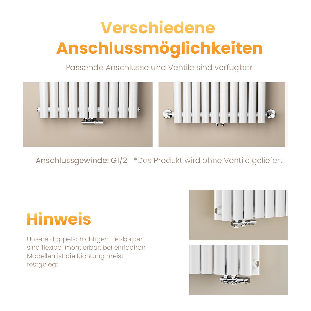 HEIZKÖRPER Doppelrohr vertikal montierbar Weiß 60/180/8,1 cm - Weiß Hochglanz, Metall (60/180/8.1cm) - EMKE