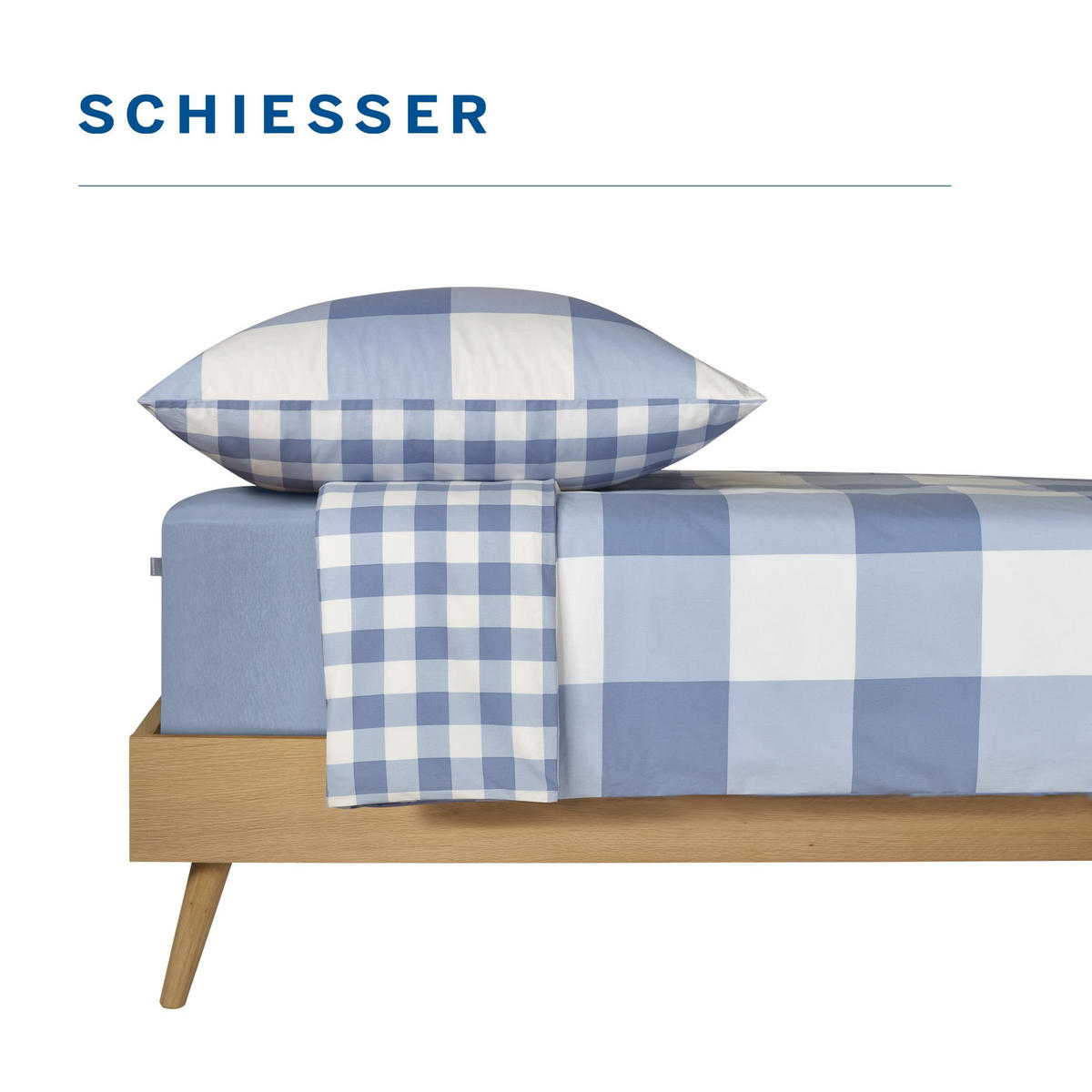 BETTWÄSCHESET Melvin - Renforcé - 2-teilig - 135 x 200 cm - Hellblau - Hellblau, Textil (135/200cm) - SCHIESSER