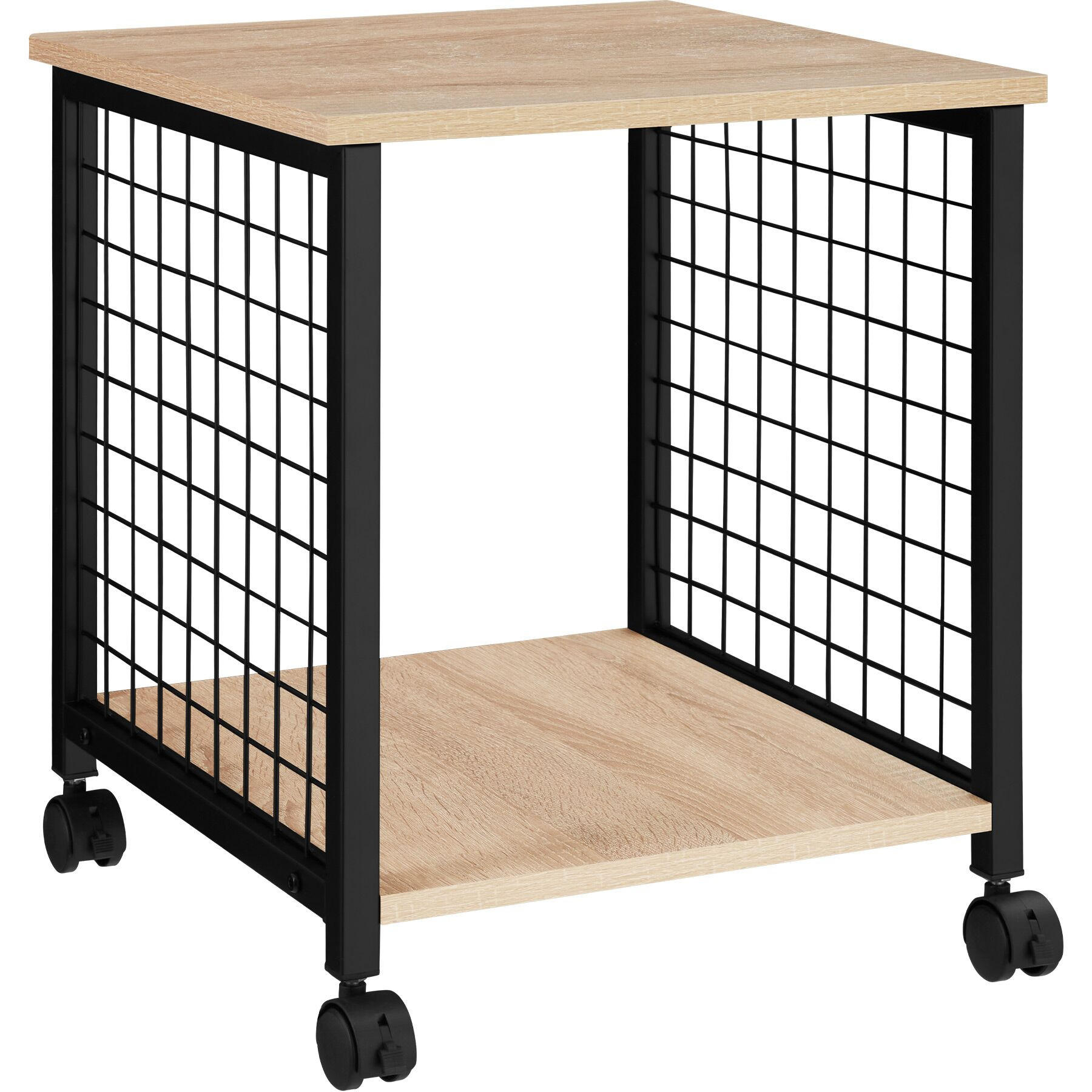 BEISTELLTISCH Gary,40 x 40 x 48 cm,Industrial Holz hell, Eiche Sonoma - Naturfarben, Holzwerkstoff (40/40/48cm) - tectake