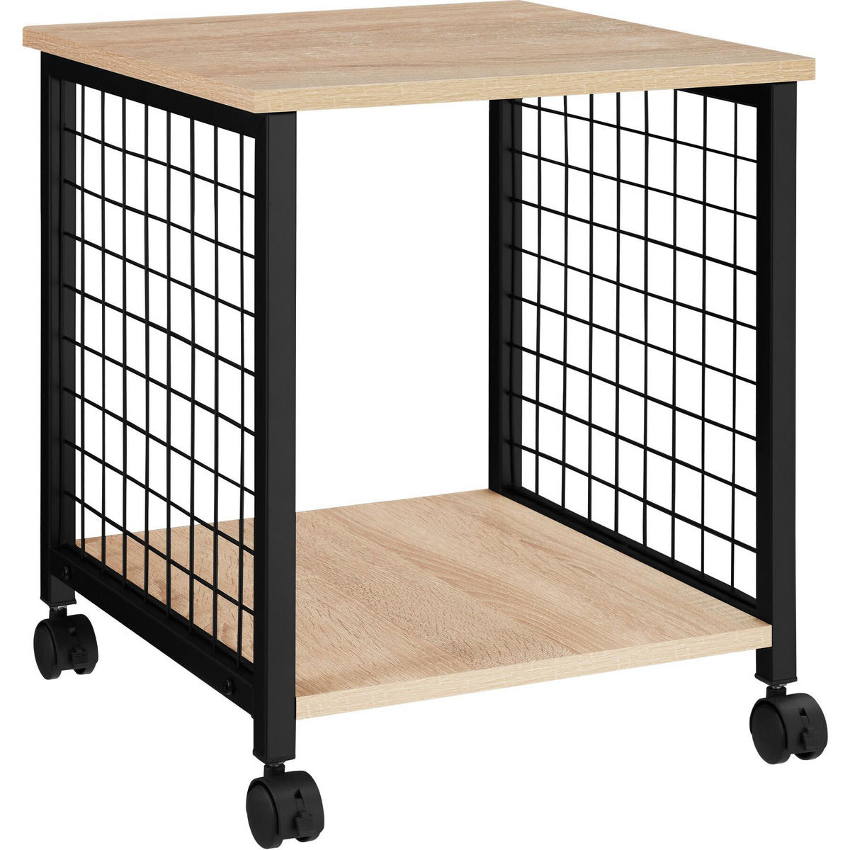 BEISTELLTISCH Gary,40 x 40 x 48 cm,Industrial Holz hell, Eiche Sonoma - Naturfarben, Holzwerkstoff (40/40/48cm) - tectake