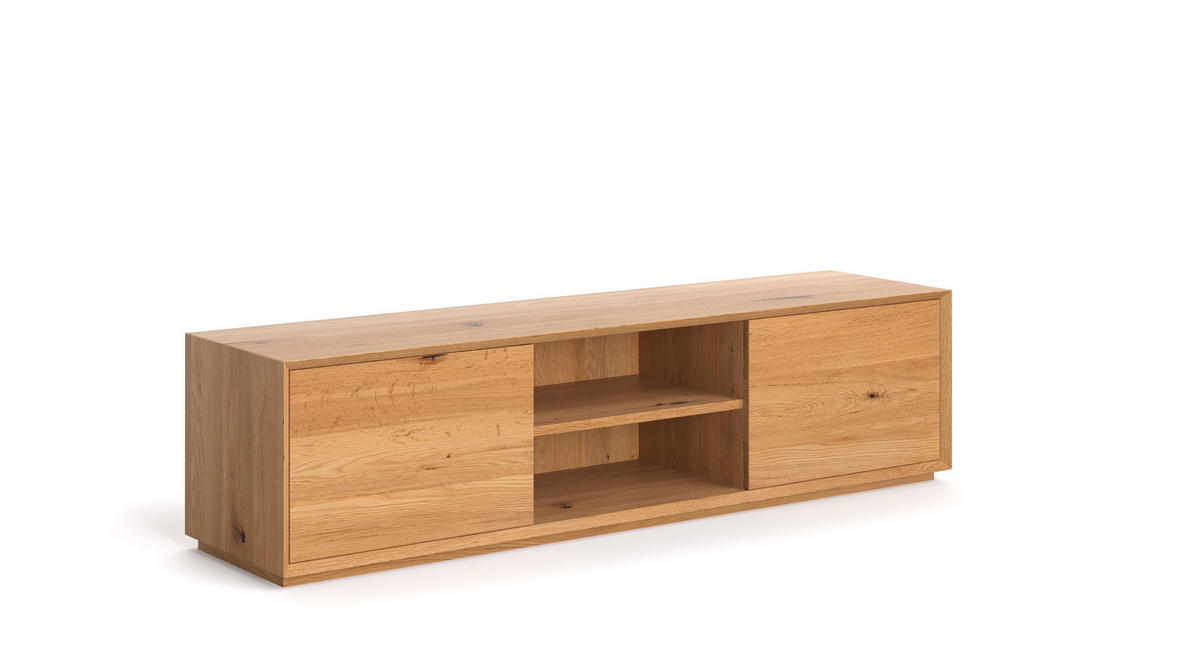 TV-SCHRANK Pavo aus massivem Eichenholz 180 cm - Eichefarben/Naturfarben, Holz (180/43/45cm) - Danzz