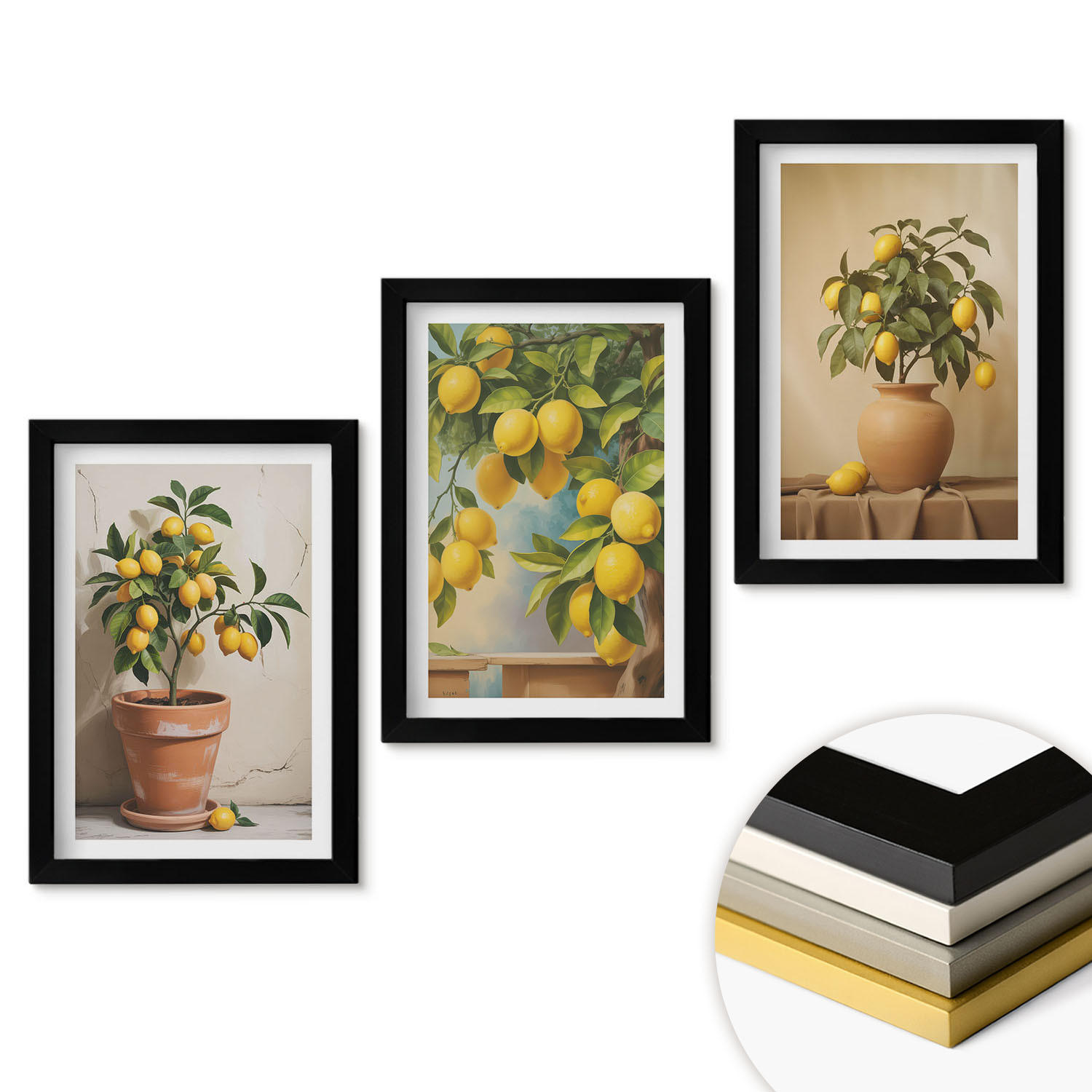ArtPrintCave Wandbilder Schwarz 20x30 cm