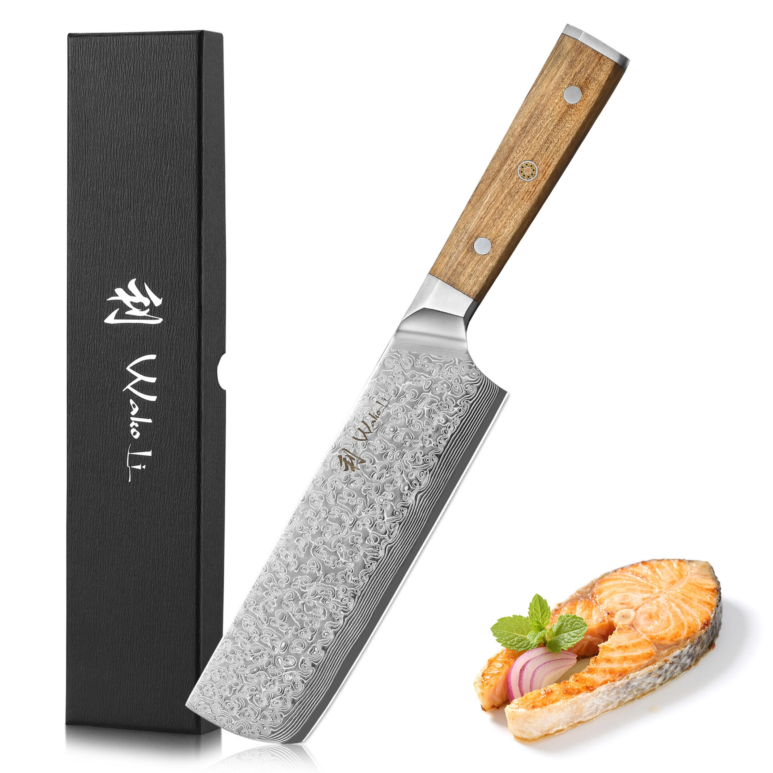 NAKIRIMESSER 17,5 cm - Braun, Metall (31cm) - Wakoli