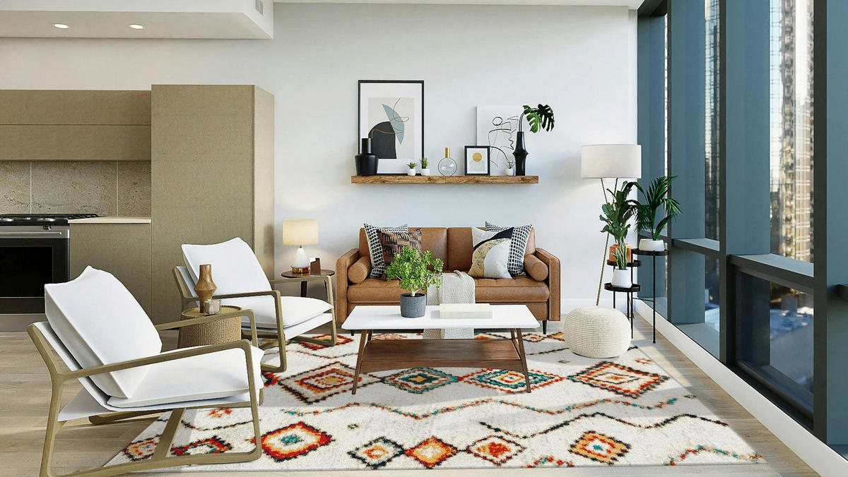 TEPPICH dick bequem mehrfarbig - Multicolor, Textil (140/200cm) - AFK Living