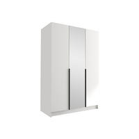 KLEIDERSCHRANK Calia II - Schwarz/Weiß, Holzwerkstoff/Metall (150/215/58cm) - MIRJAN24