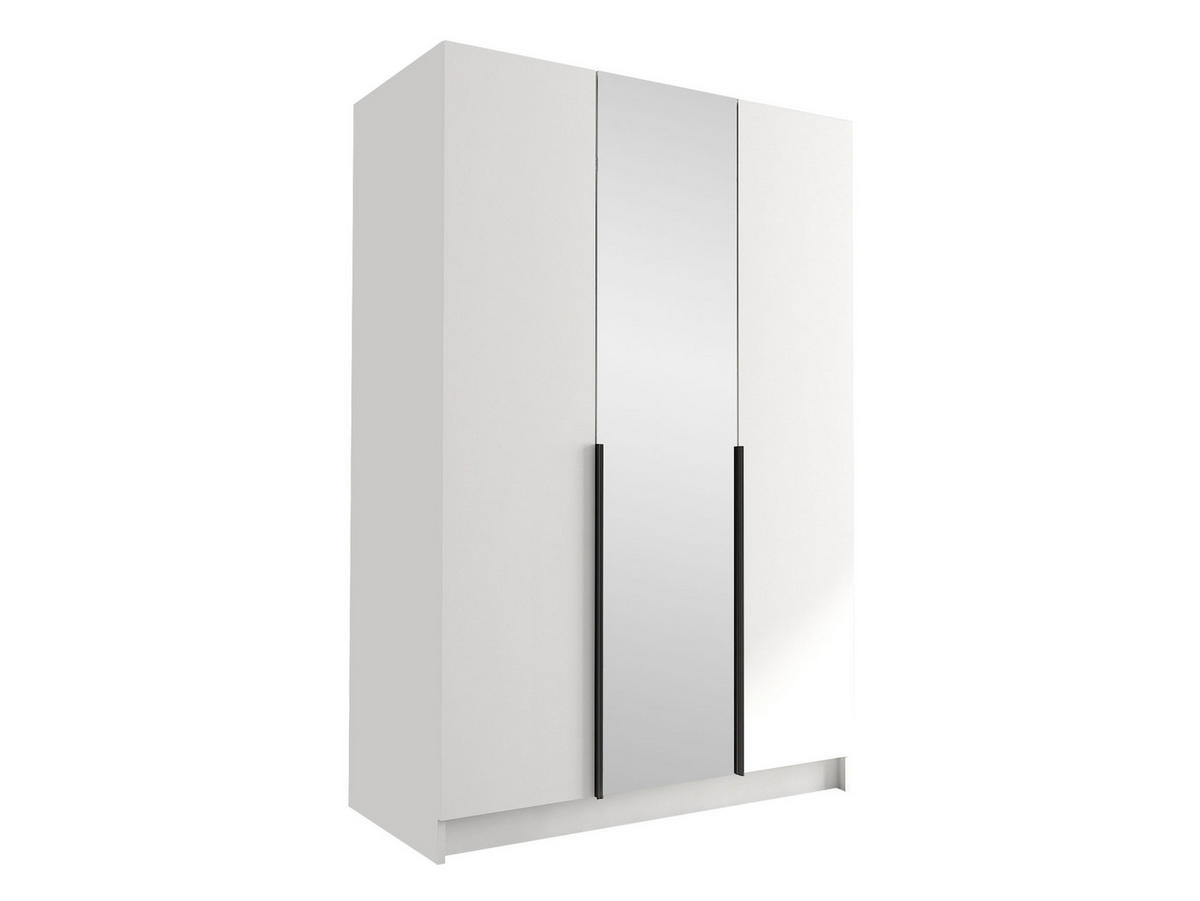 KLEIDERSCHRANK Calia II - Schwarz/Weiß, Holzwerkstoff/Metall (150/215/58cm) - MIRJAN24