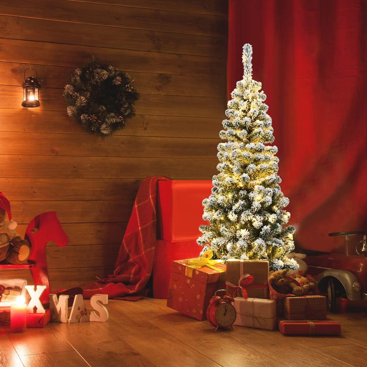 WEIHNACHTSBAUM Grün - Grün, Kunststoff (135cm) - COSTWAY
