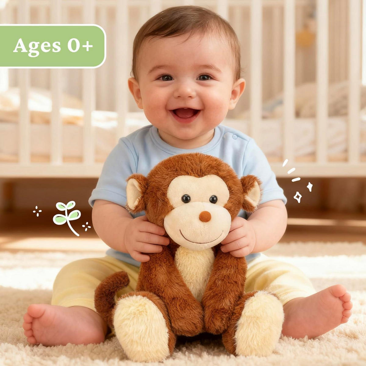 KUSCHELTIER Affe 32 cm - Braun, Textil (30/36cm)