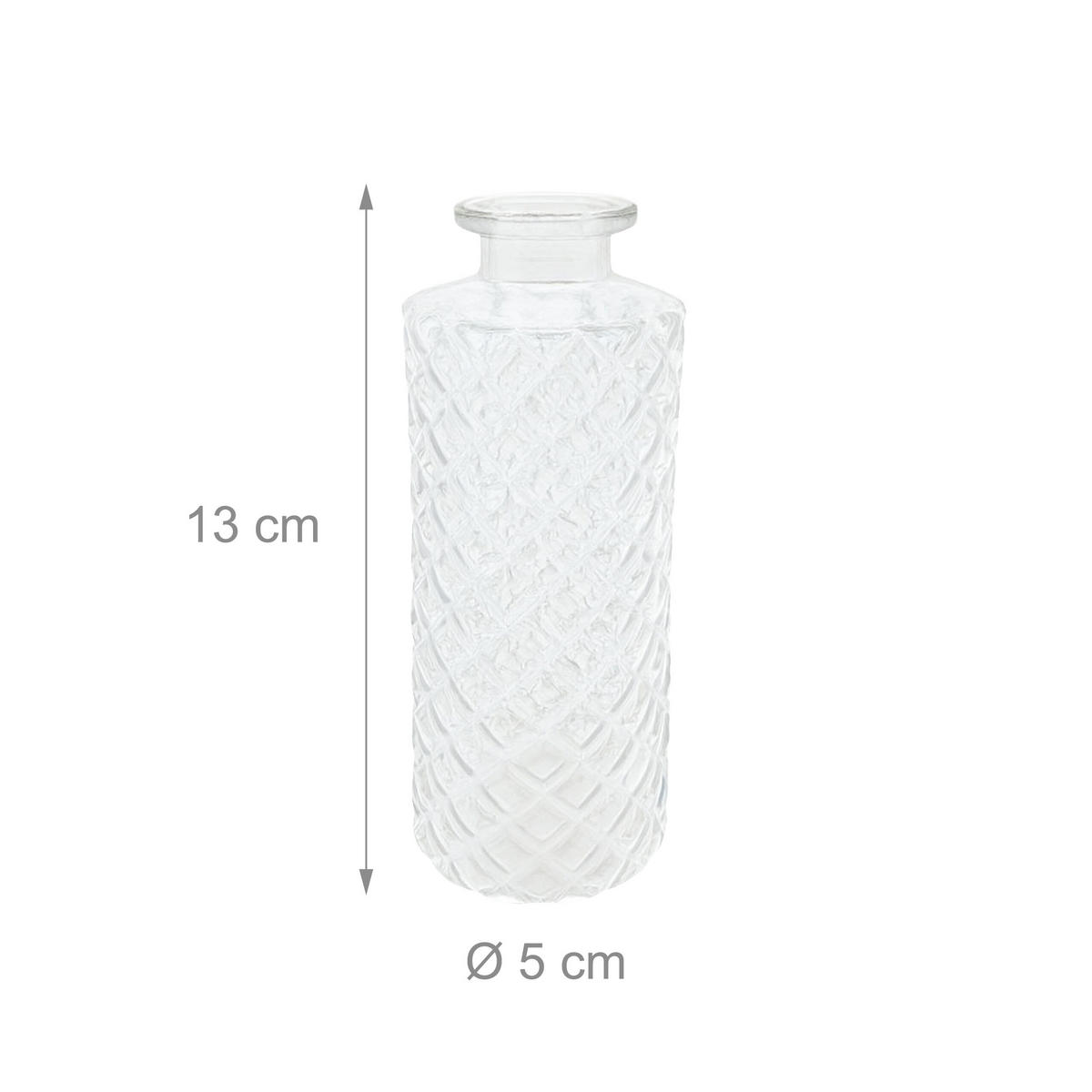 6xVASEN - Transparent, Glas (13cm) - Relaxdays