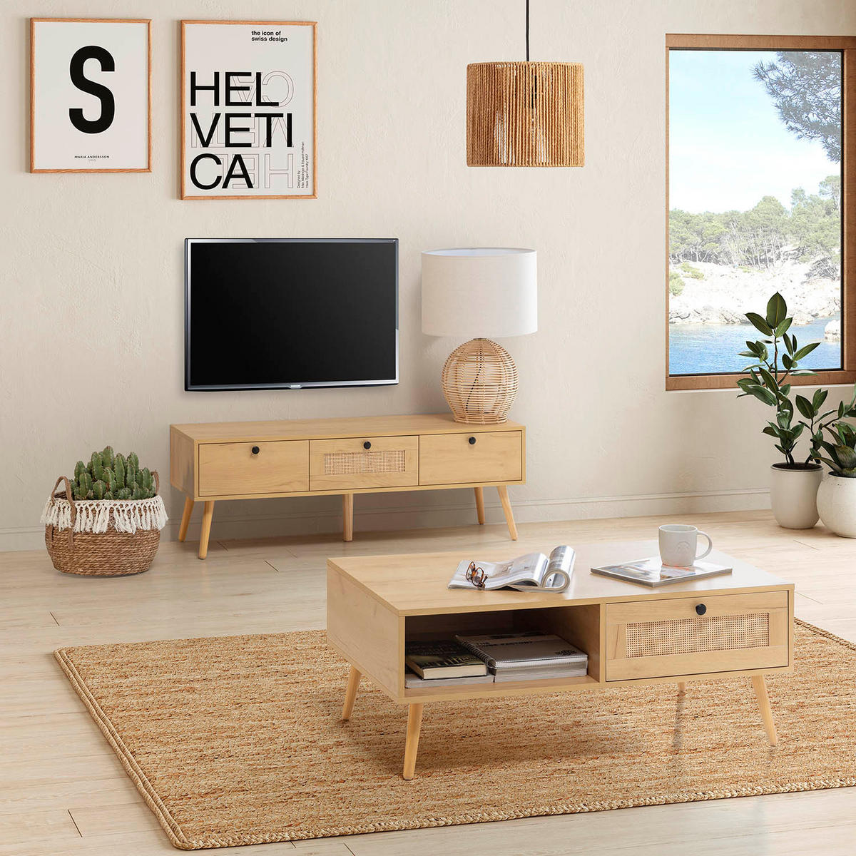 COUCHTISCH Bella 1 Schublade - Honigeiche, Holzwerkstoff (40/100/59cm) - VS Venta-stock