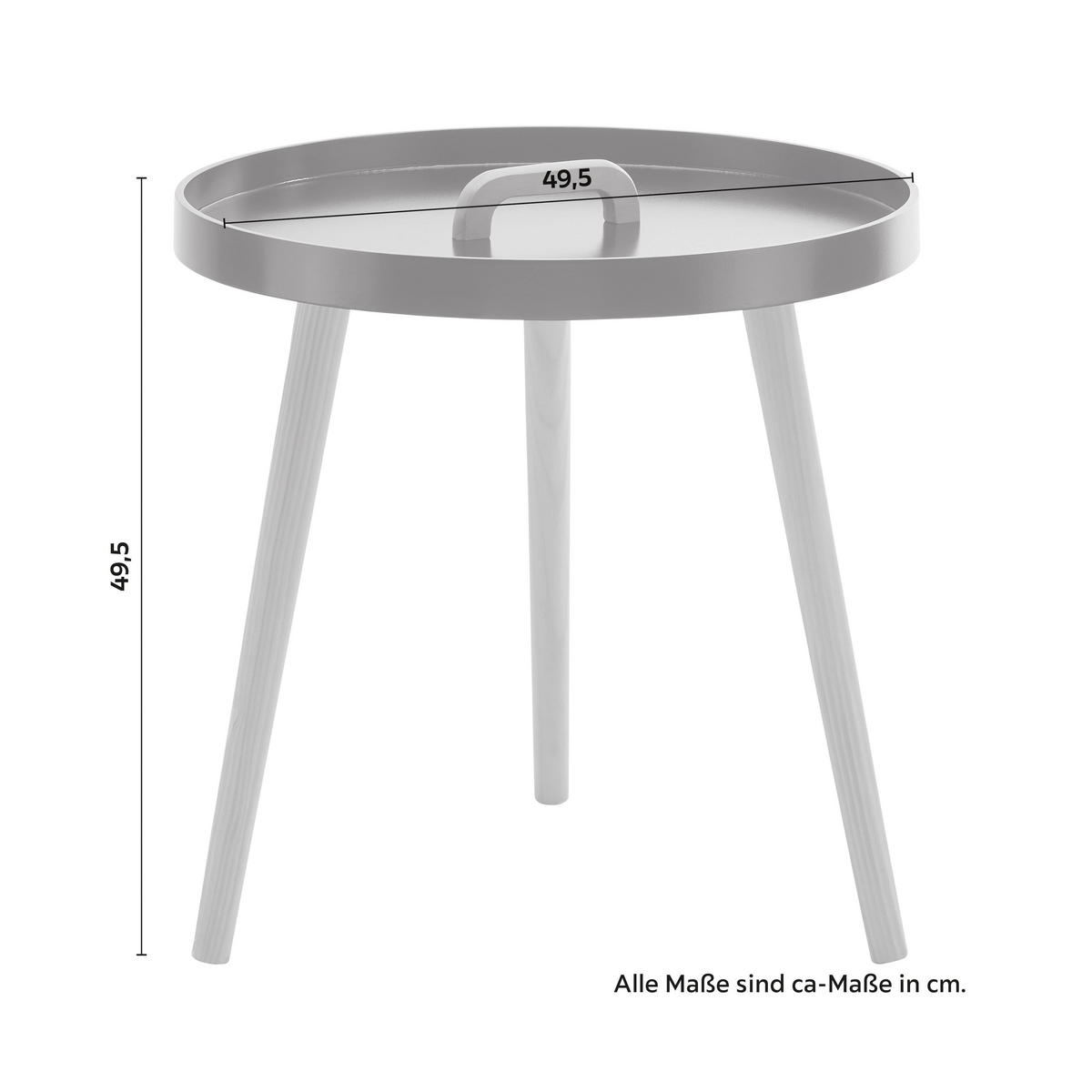 BEISTELLTISCH Lia Schwarz Pinie MDF - Schwarz, Holz (49.5/49.5/49.5cm)