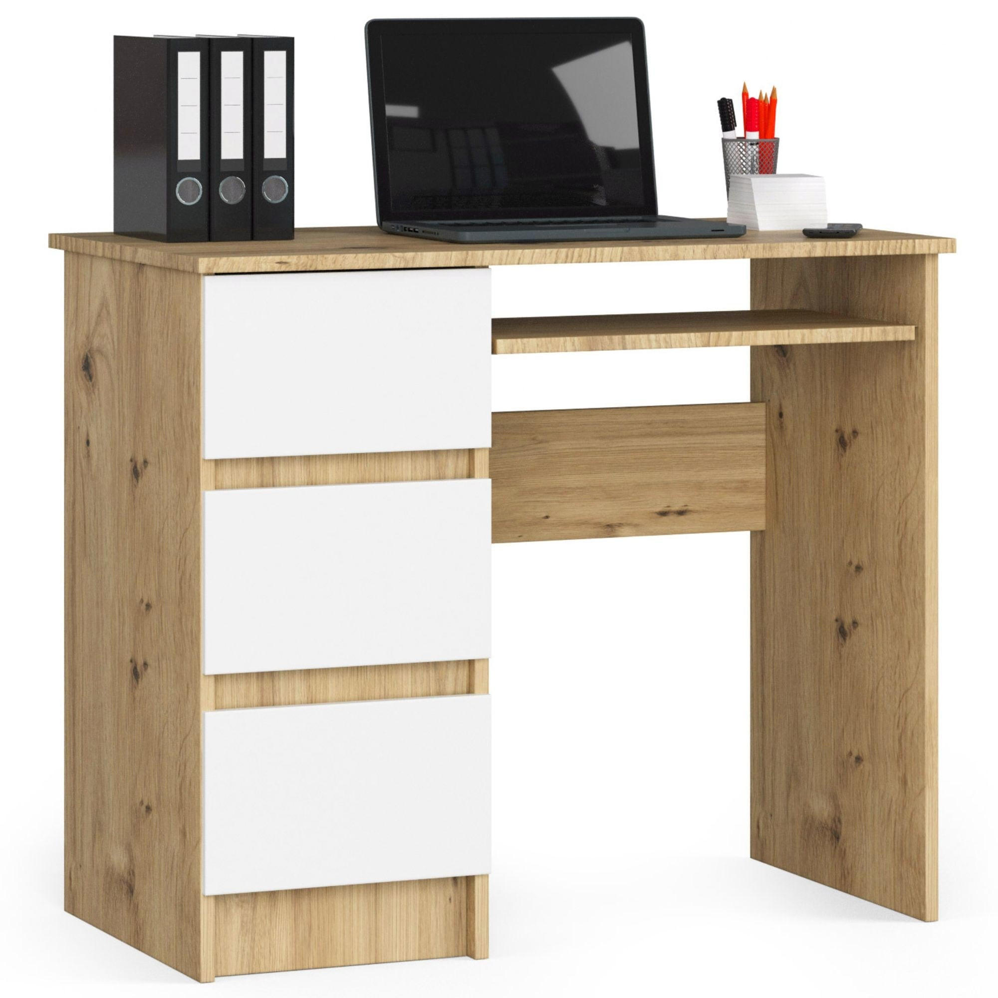 RAUMHIRSCH FURNITURE PSACÍ STŮL dub Artisan, bílá 77/90/50