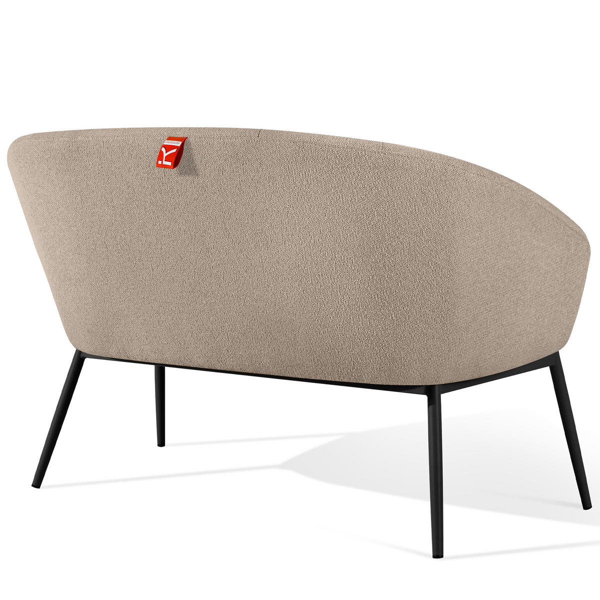 GARTENSOFA SOLIS - Hellbraun, Textil/Metall (118/76/66cm) - KONSIMO®
