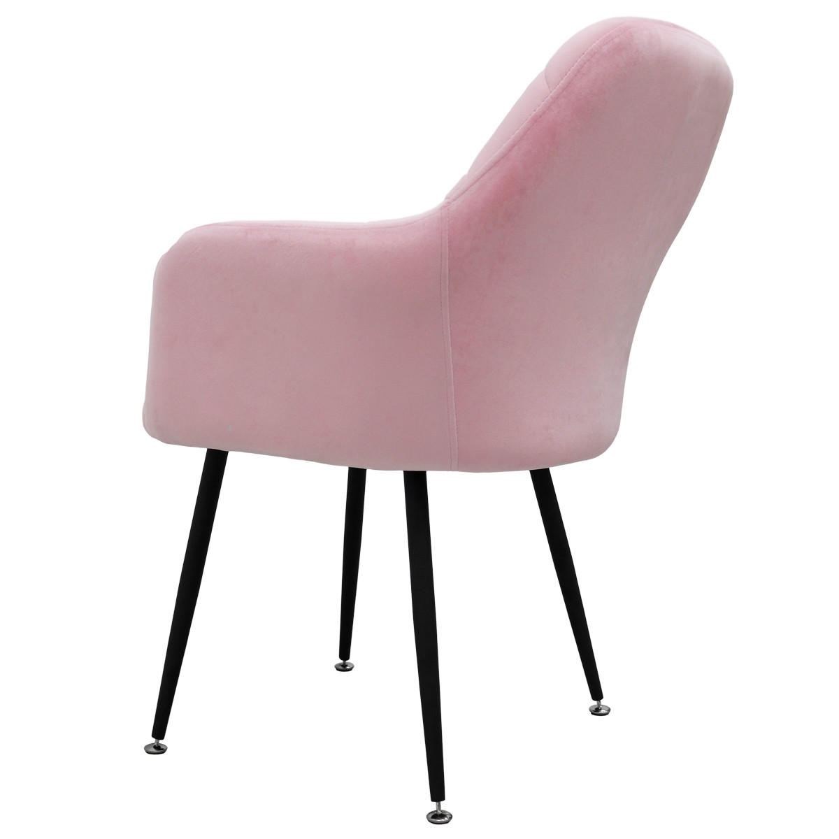 ESSZIMMERSTUHL Samt Pink 4er Set - Pink, Textil (45/83/47cm) - ECD-Germany