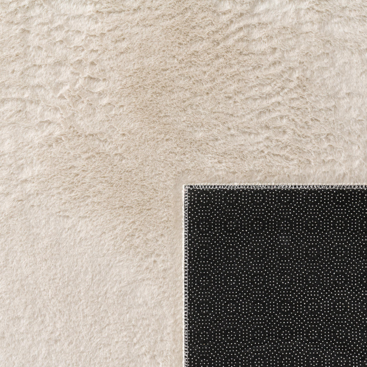 HOCHFLORTEPPICH 80/80 cm Soft 380 - Creme, Textil (80/80cm) - Paco Home