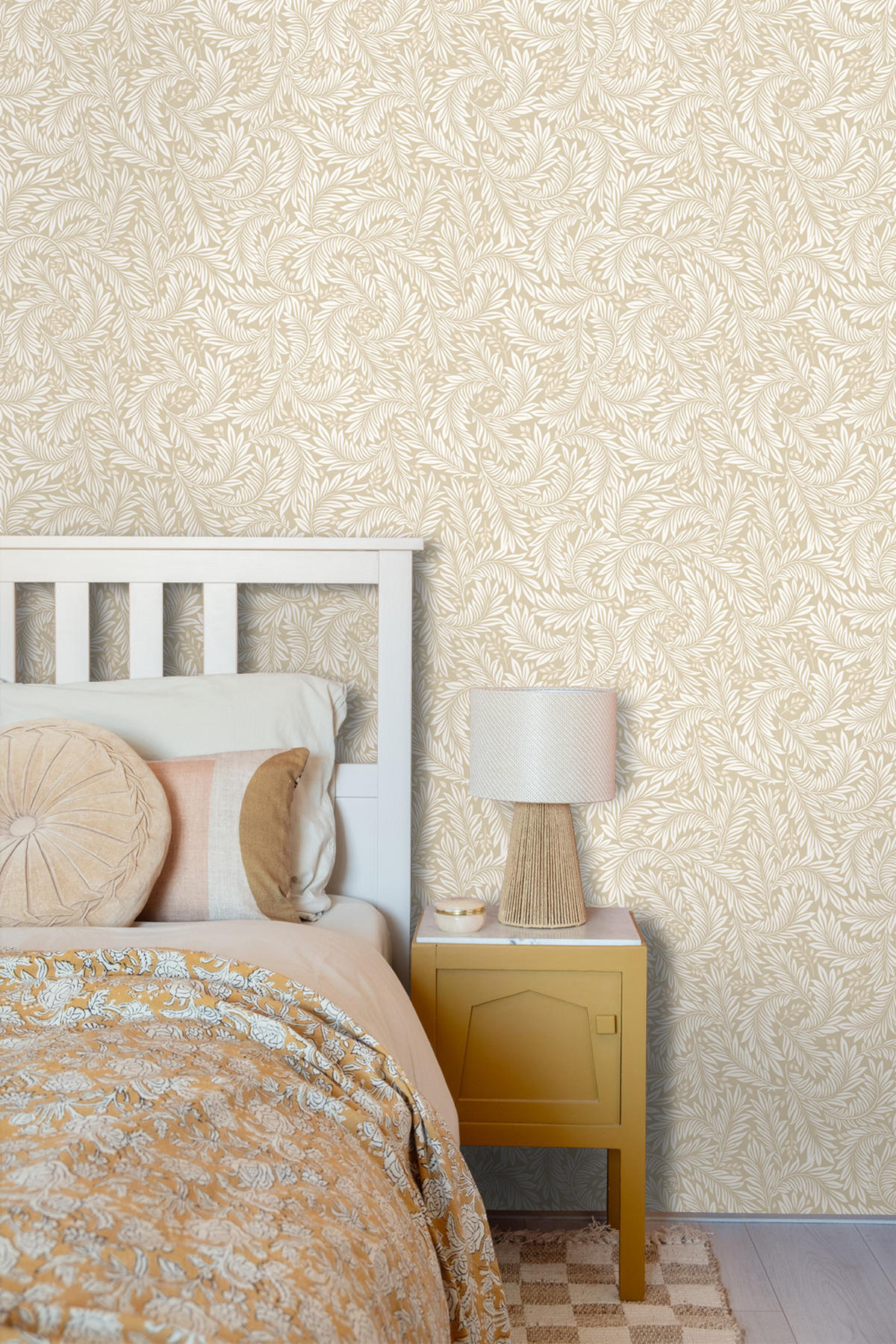 TAPETE Blätter 50 x 900 cm - Beige, Papier (50/900cm) - ESTAhome