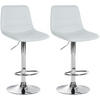 BARHOCKER 2er Set Lederlook weiß - Weiß, Textil/Metall (45/89/46cm) - CLP