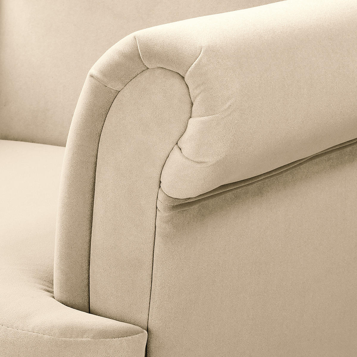 OHRENSESSEL - Dunkelbraun/Creme, Textil (85/101/89cm) - home24