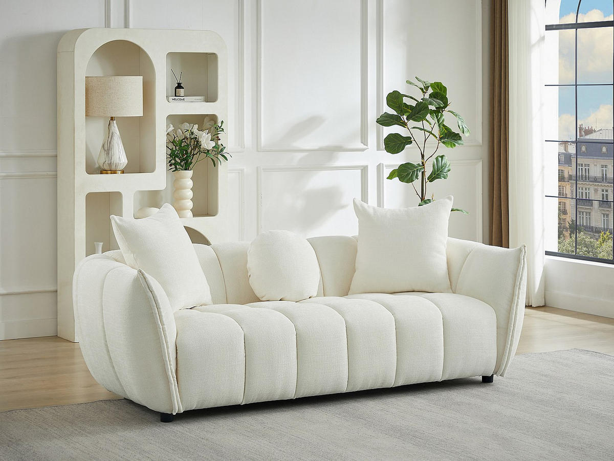SOFA - 3 Personen - stoff - beige Gonolon - Beige, Kunststoff/Textil (216/68/97cm) - Vente-Unique