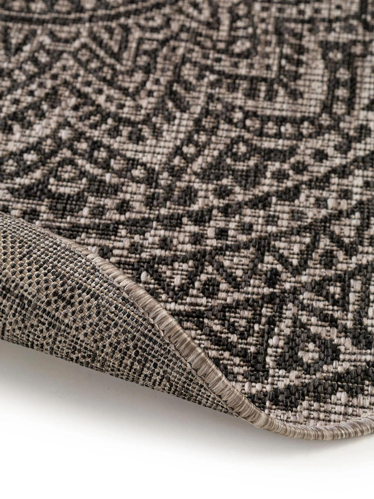 OUTDOORTEPPICH rund Cleo Beige/Braun ø 120 cm rund - Beige, Textil (120/120cm) - benuta Nest