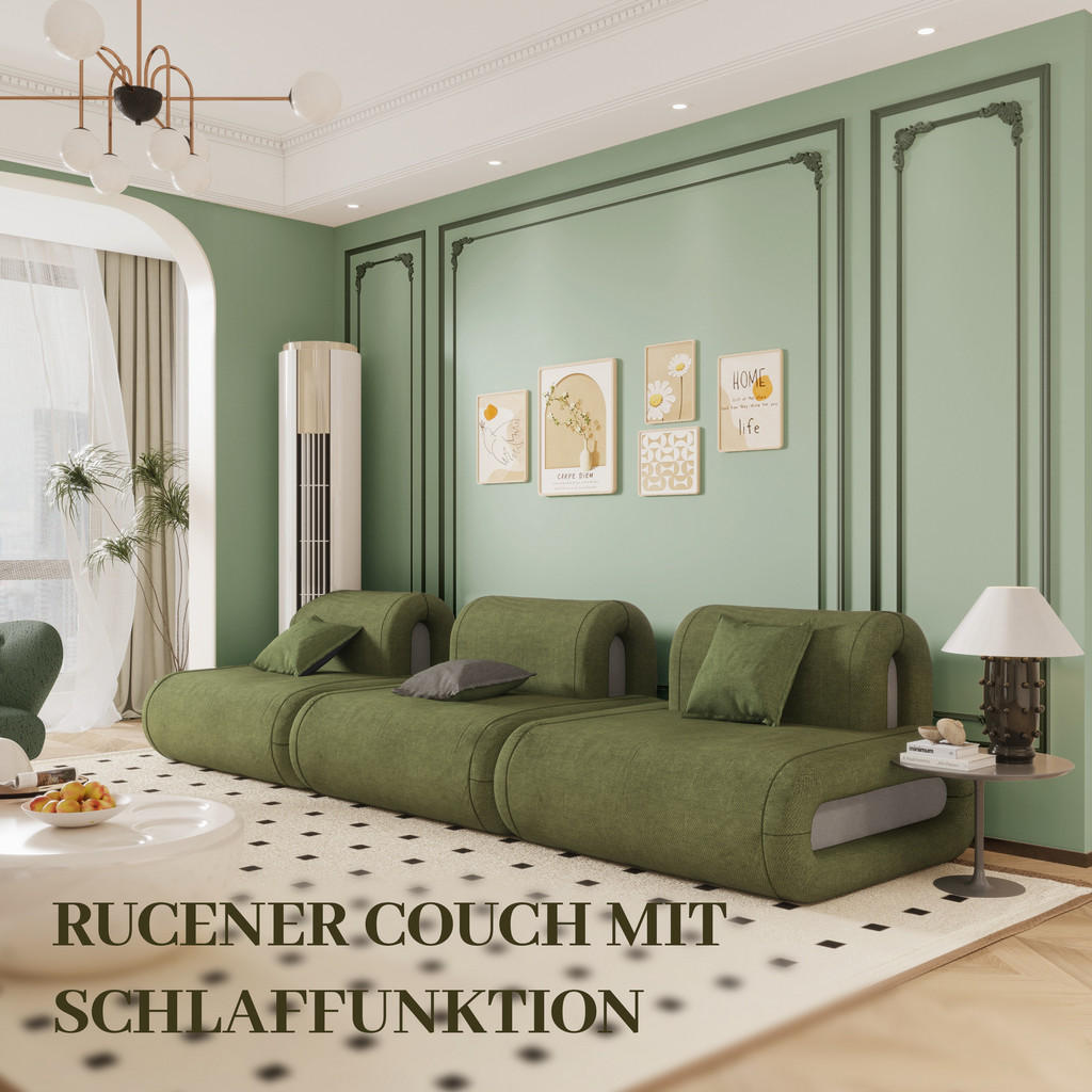 Thumbnail - Vercart Sofa, Grün, Grau, Textil, Mode, 1-Sitzer, 110x88x130 cm, CE, Wohnzimmer, Sofas & Couches, Schlafsofas