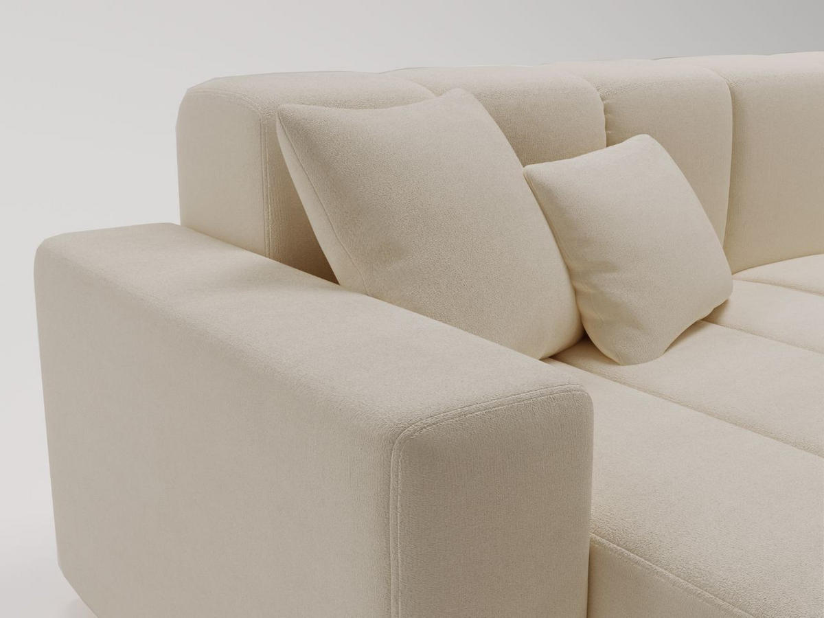 ECKSOFA Nork Beige Links - Beige, Holz/Textil (180/265cm) - Graingold
