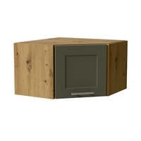 ECKHÄNGESCHRANK Oslo W10/60/36 Eiche Artisan / Reed Green Matt 60 / 60 / 36cm - Eiche Artisan/Grün, Holz/Holzwerkstoff (60/36/60cm) - Feldmann-Wohnen
