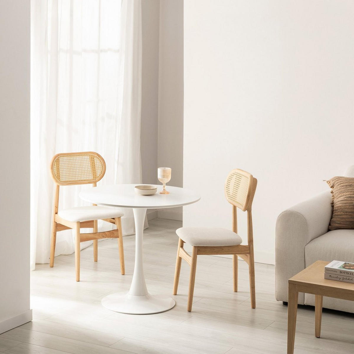 ESSTISCH Cory Weiß 80 cm x 73 cm - Weiß, Holzwerkstoff (80/80/73cm) - Klast Home