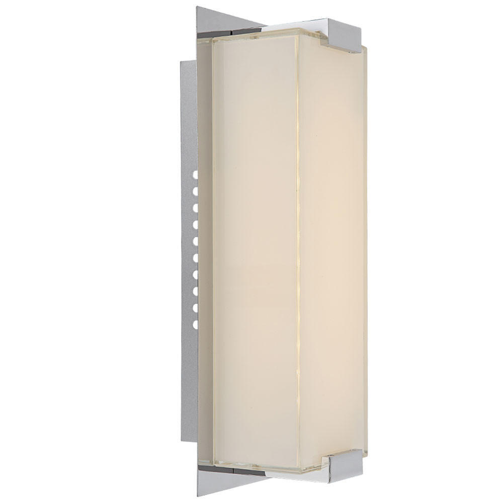 LED WANDLEUCHTE ABRUZZO Silber Glas - Silberfarben, Glas (28/11/10cm) - Globo Lighting