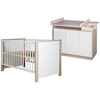 BABYZIMMER-SET Olaf 2-teilig - Multicolor/Weiß, Holzwerkstoff (76/82/142.5cm) - Roba