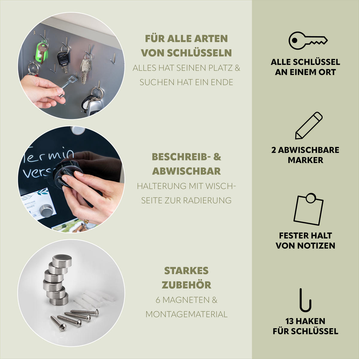 SCHLÜSSELKASTEN, schwarz, Metall - Schwarz, Metall (35/35/5cm) - bremermann