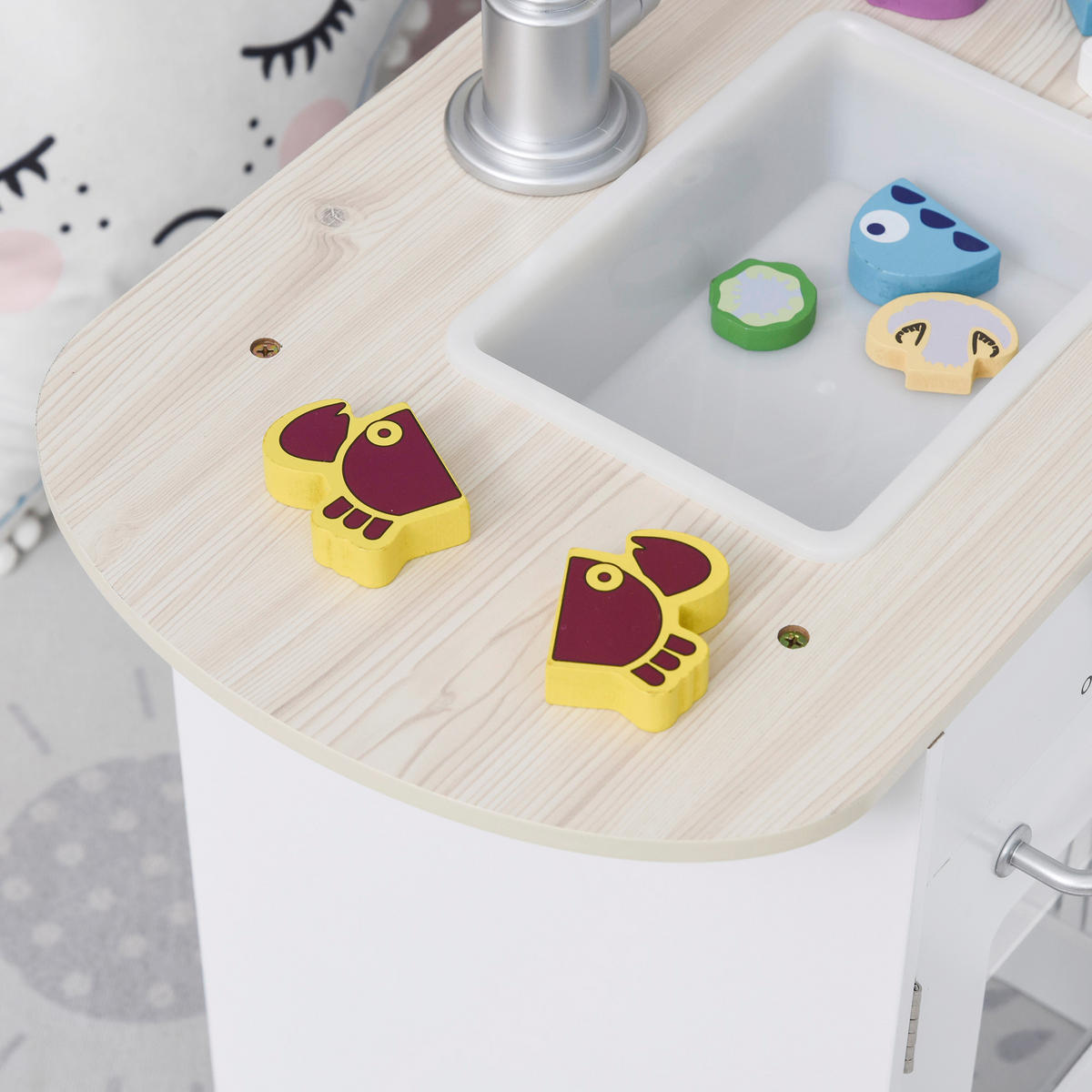 KINDERKÜCHE - Weiß, Holzwerkstoff (86/64/84.5cm) - HOMCOM