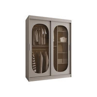 SCHWEBETÜRENSCHRANK Bahrajn 150 - Kaschmir/Silberfarben, Holzwerkstoff/Kunststoff (150/200/62cm) - MIRJAN24