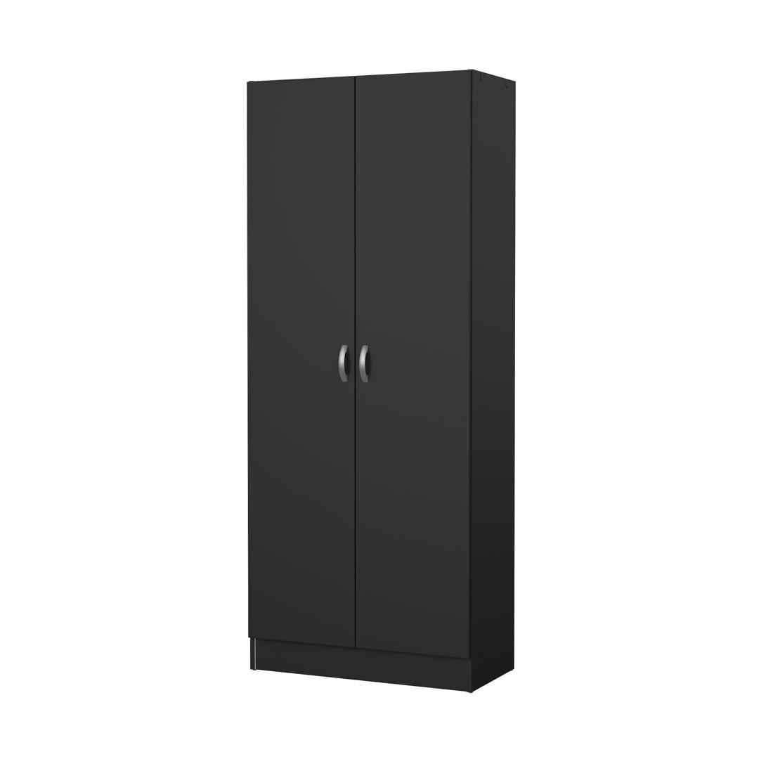 KLEIDERSCHRANK mattschwarz - Schwarz, Holzwerkstoff (70/171/35cm) - ebuy24