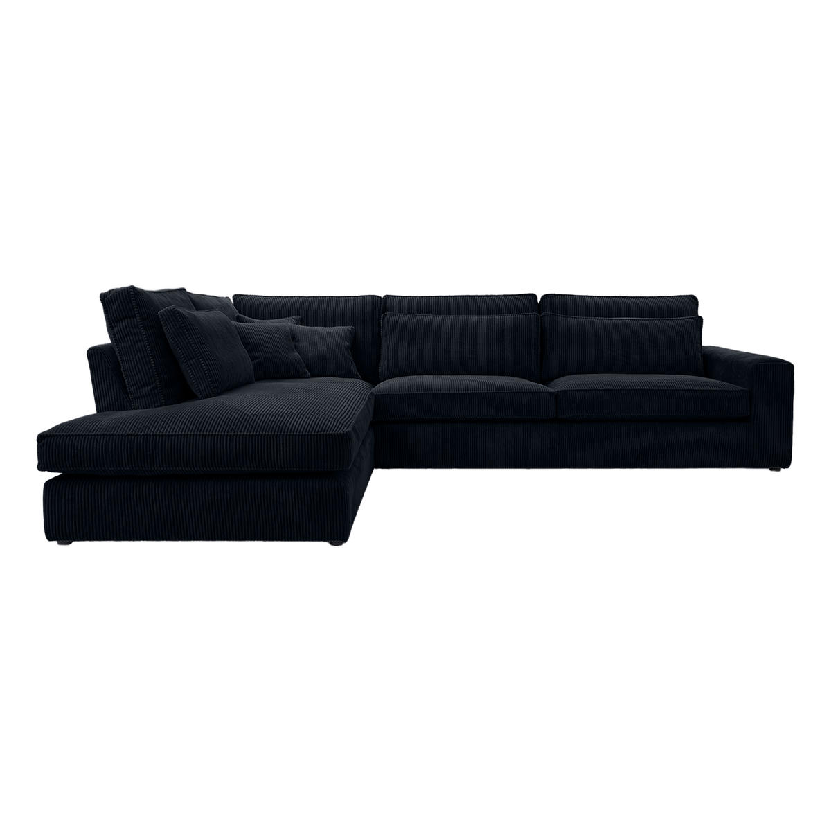 ECKSOFA CAMBO Ohne Schlaffunktion, Schwarz - Schwarz, Textil (314/224cm) - Fedve