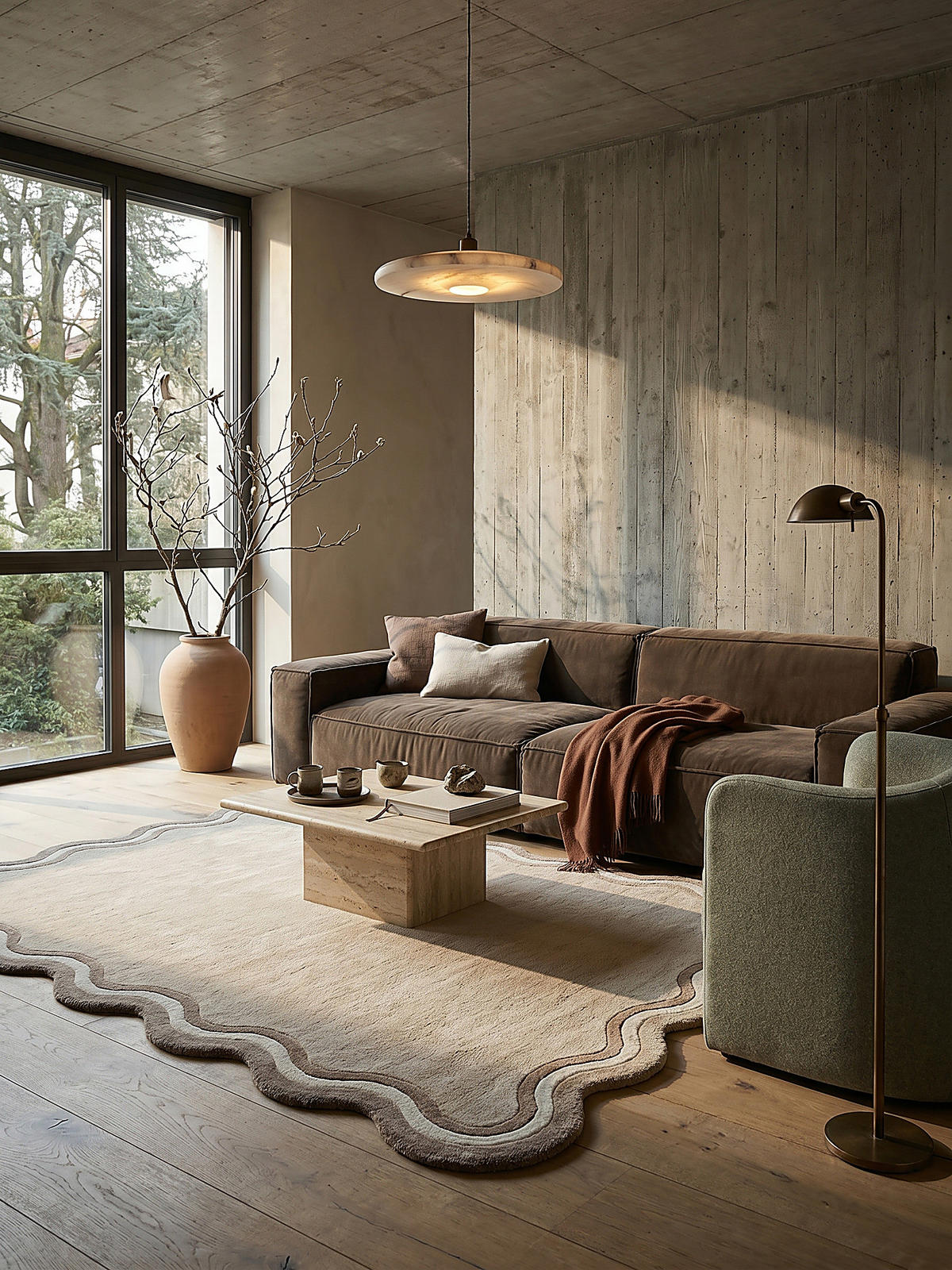 TEPPICH aus Wolle WINCH in Natur, mit Bordüre, 160 x 230 cm - Beige, Textil (160/230cm) - KADIMA DESIGN