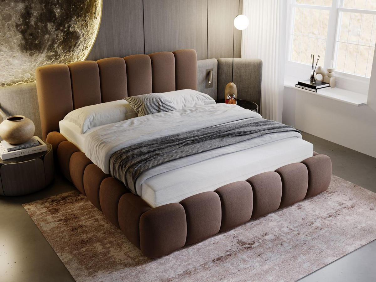 POLSTERBETT Cloud 160x200 Braun - Braun, Textil (160/200cm) - Graingold