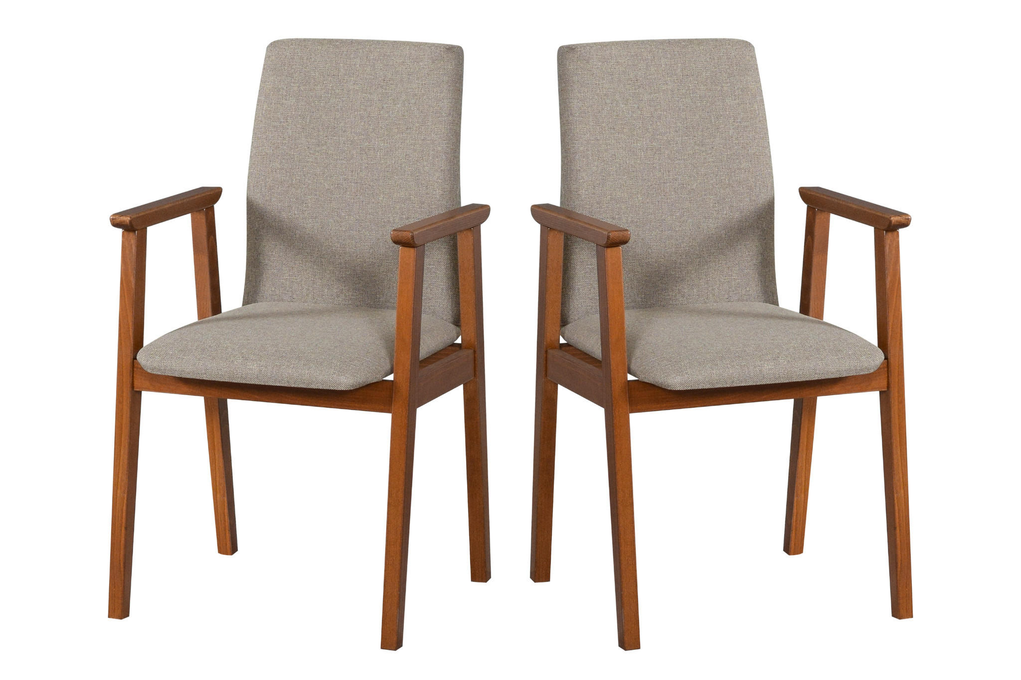 STUHL 2er Set SESSEL 1, kastanie, inari 23 - Kastanienfarben/Bronzefarben, Holz (52/91/41cm) - Leaf Design