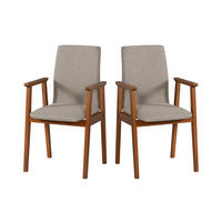 STUHL 2er Set SESSEL 1, kastanie, inari 23 - Kastanienfarben/Bronzefarben, Holz (52/91/41cm) - Leaf Design