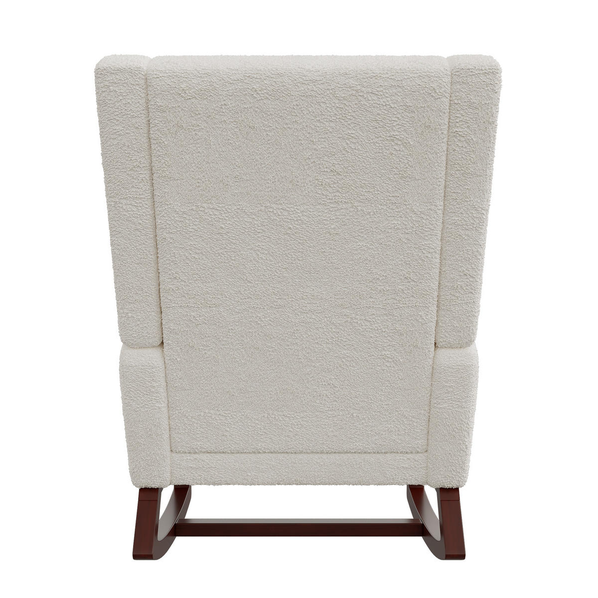 SCHAUKELSTUHL Weiß, relaxsessel mit Holz-Kufen und hoher Rückenlehne - Weiß, Holz/Textil (64/99/67cm) - PARAFTA HOME