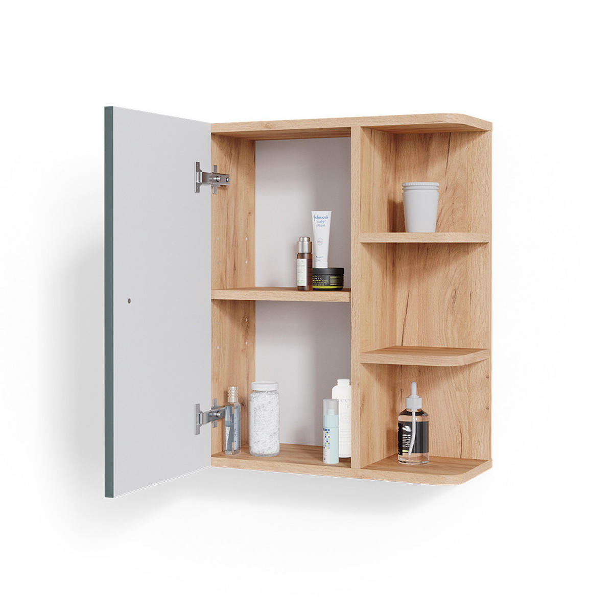 BADSCHRANK Fynn Grün 47.2 x 59.2 cm - Grün, Holzwerkstoff (47.2/59.2/21cm) - Vicco